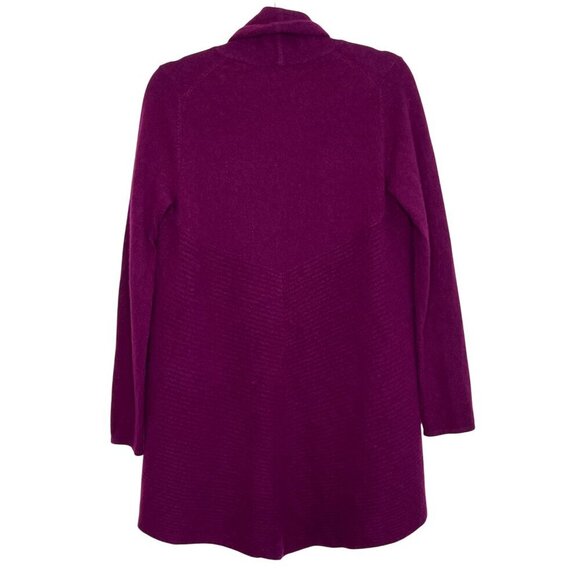 Charter Club 100% Cashmere Open Front Cardigan Sweater Purple Luxury Soft Knit M - Picture 4 of 10